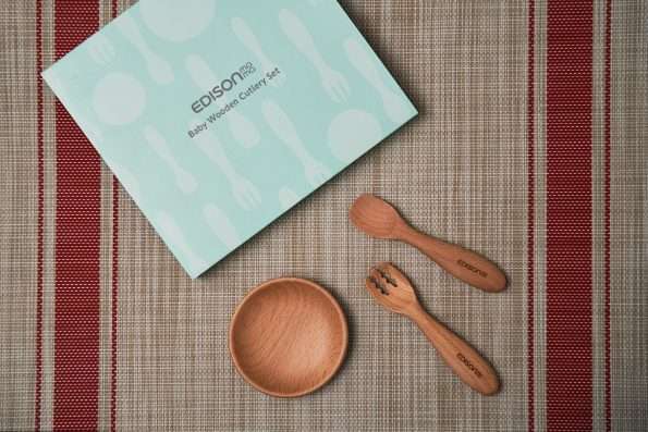 EDISONmama-Premium Wooden Dinnerware Gift Set - BABY HARBOUR